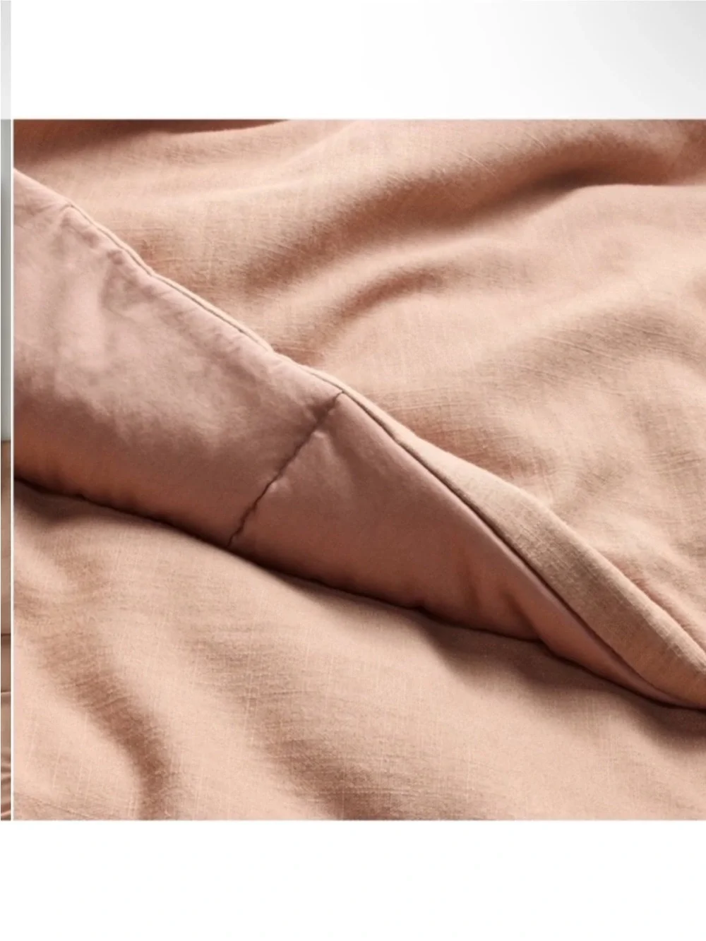NWT Full/Queen Heavyweight Linen Blend Comforter and Sham Set Light Adobe Clay